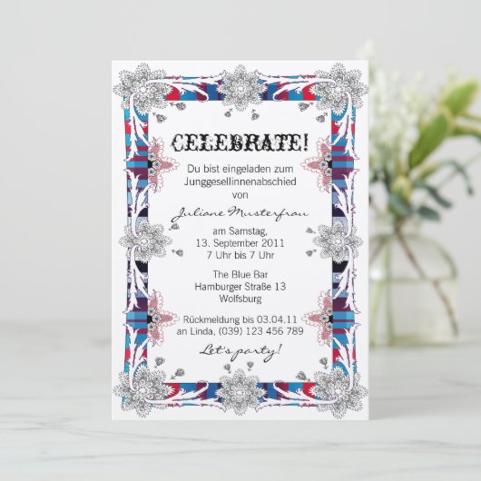 Junggesellinnenabschied Deutsche Version Kaart (Staand voorkant)