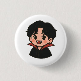 Jungkook-Inspired Vampire Pin – K-Pop Collection Ronde Button 3,2 Cm