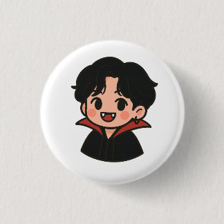 Jungkook-Inspired Vampire Pin – K-Pop Collection Ronde Button 3,2 Cm