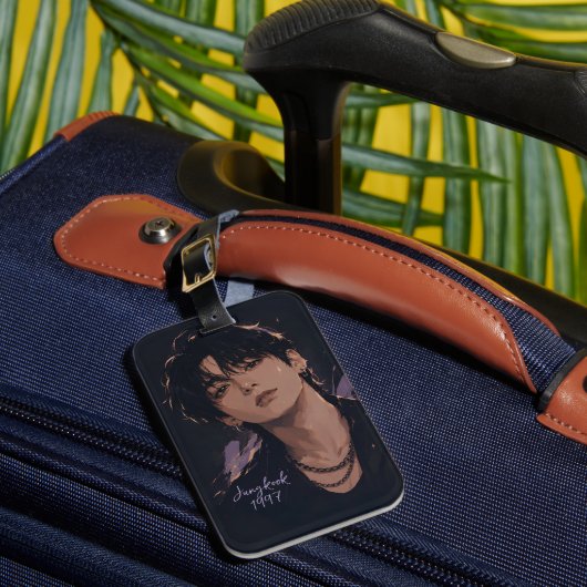 Jungkook kunst bagagelabel (Voorkant Insitu 1)