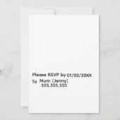 Jungle 1st Birthday Invitation | Wild One First  Kaart (Achterkant)