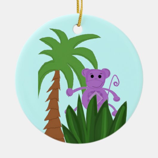 Jungle Aap Keramisch Ornament (Voorkant)