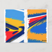 Jungle Adorable Lion Cub Sitting Portrait  Briefkaart (Achterkant)