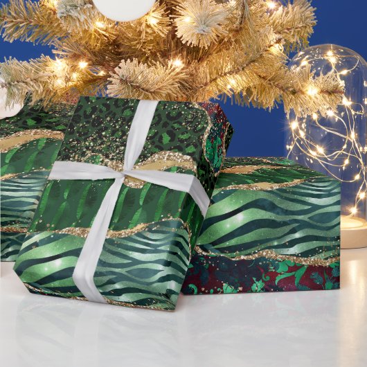 Jungle Agate | Dierprint Geodepatroon Cadeaupapier (Feestdagen)