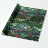 Jungle Agate | Dierprint Geodepatroon Cadeaupapier (Uitgerold)