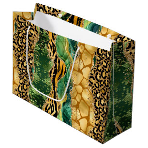 Jungle Agate Wild Glam Textuurpatroon Groot Cadeauzakje