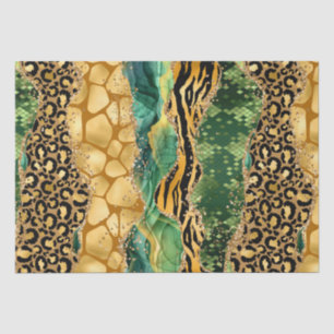Jungle Agate   Wild Glam Textuurpatroon Tissuepapier