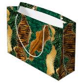 Jungle Agate | Wild Luxe Dierenpatroon Groot Cadeauzakje (Achterkant Gekanteld)
