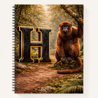 Jungle Alfabet Letter H Brulmeeraap Educatief Notitieboek