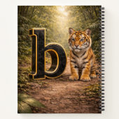 Jungle Alphabet Letter B Tiger Education Notebook Notitieboek (Achterkant)
