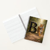 Jungle Alphabet Letter B Tiger Education Notebook Notitieboek (Binnen)