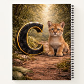 Jungle Alphabet Letter C Cougar Education Notebook Notitieboek (Achterkant)