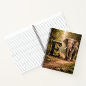 Jungle Alphabet Letter E Elephant Education Notebo Notitieboek (Binnen)