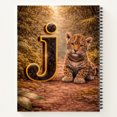 Jungle Alphabet Letter J Jaguar Gold Educational  Notitieboek (Achterkant)