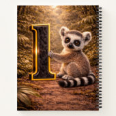 Jungle Alphabet Letter L Lemur Gold Educational  Notitieboek (Achterkant)