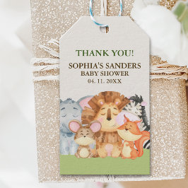 Jungle animals Baby shower Cadeaulabel