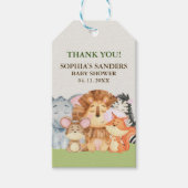 Jungle animals Baby shower Cadeaulabel (Voorkant)