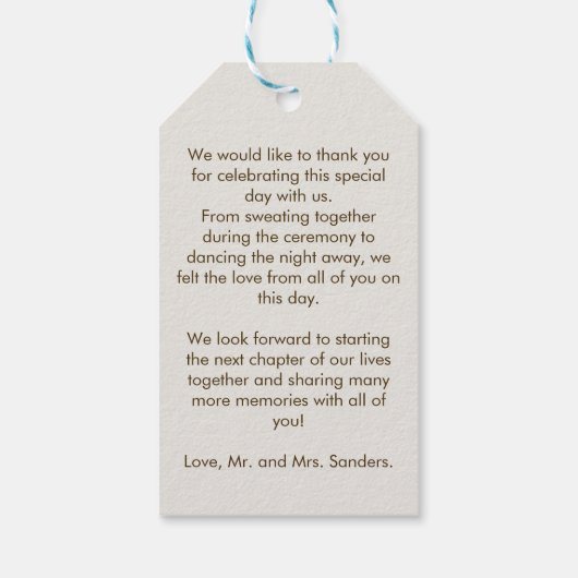 Jungle animals Baby shower Cadeaulabel (Achterkant)