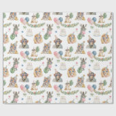 Jungle Animals Birthday Party Cadeaupapier (Vlak)
