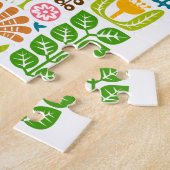 Jungle Animals Colorful Safari Elephant Zoo Legpuzzel (Zijkant)