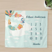 Jungle Animals Neutral Baby Blanket Wandkleed