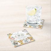 Jungle Animals, Safari, Flowers, Baby Shower Kartonnen Onderzetters (Insitu)