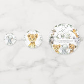 Jungle Animals, Safari, Wild One, First Birthday Confetti (Voorkanten)