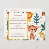 Jungle Avontuur thema verjaardagsfeestje Briefkaart (Voorkant / Achterkant)