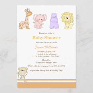 Jungle Babies Baby Shower Uitnodiging