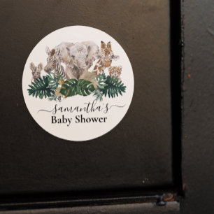 Jungle Babies Safari Afrikaanse Boeken voor Baby S Ronde Sticker