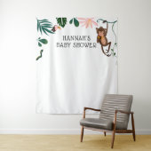 Jungle Baby Shower Achtergrond Wandkleed (In situ)
