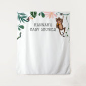 Jungle Baby Shower Achtergrond Wandkleed (Voorkant)