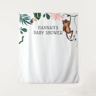 Jungle Baby Shower Achtergrond Wandkleed