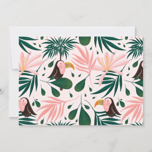 Jungle Baby Shower Kaart (Achterkant)