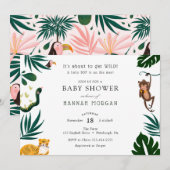 Jungle Baby Shower Kaart (Voorkant / Achterkant)