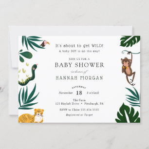 Jungle Baby Shower Kaart