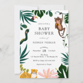Jungle Baby Shower Kaart (Voorkant)