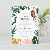 Jungle Baby Shower Kaart (Staand voorkant)