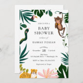 Jungle Baby Shower Kaart (Voorkant / Achterkant)