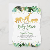 Jungle baby shower uitnodiging Tropische baby show (Voorkant)