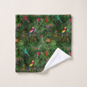 Jungle 🌺 🌴 🦜 bad handdoek (Wasdoekje)
