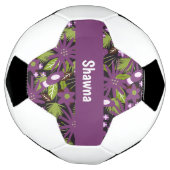 Jungle Bird Patroon Paarse Groene Voetbal (Gedraaid)