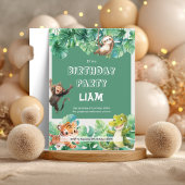 Jungle Birthday Invitation • Safari Animal Party I Kaart