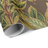 Jungle Bladeren Patroon Cadeaupapier (Rol Hoek)