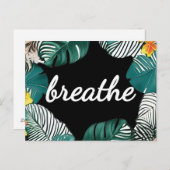 Jungle Bladeren Sereniteit Gebed Ademhalen Briefkaart (Voorkant / Achterkant)