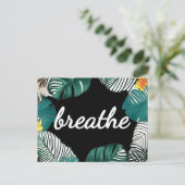 Jungle Bladeren Serenity Gebed Ademhalen Briefkaart (Staand voorkant)