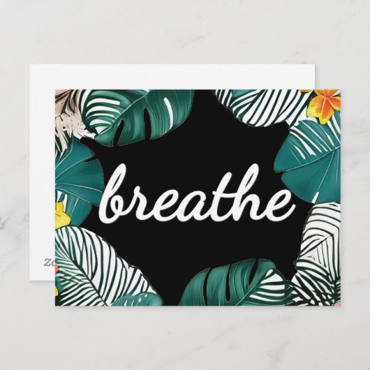 Jungle Bladeren Serenity Gebed Ademhalen Briefkaart (Voorkant / Achterkant)