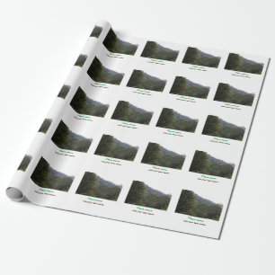 Jungle bos bomen berg reis voeg plaatsnaam toe cadeaupapier