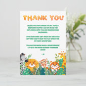 Jungle Boy's Dankkaart Bedankkaart (Staand voorkant)