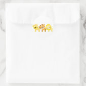 Jungle Cat Envelope Afdichtingen Ronde Sticker (Tas)